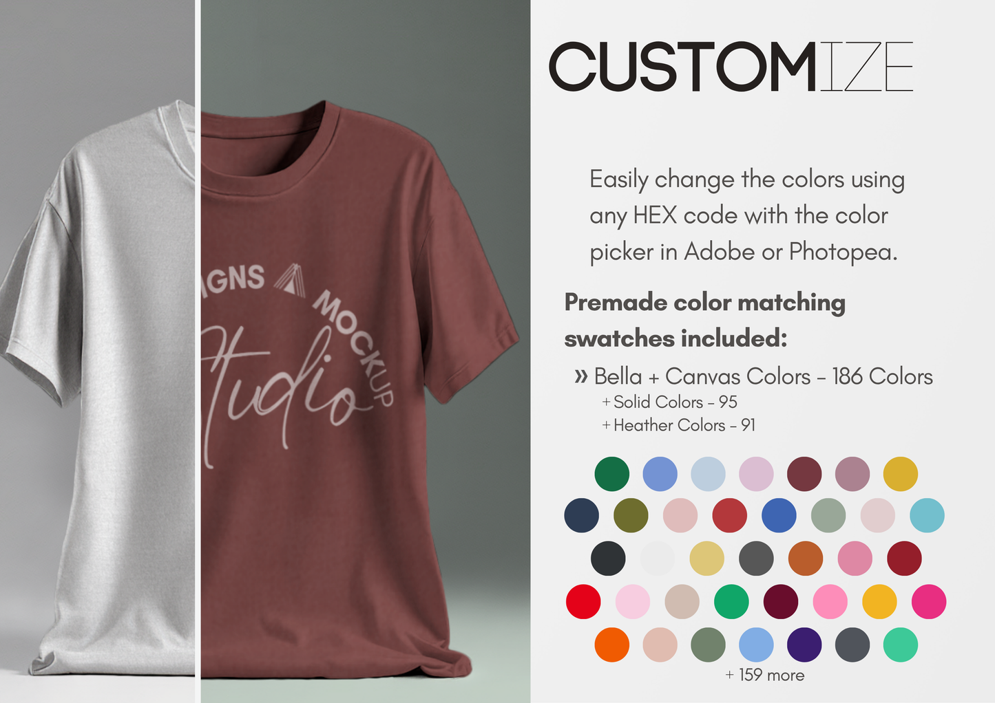 Floating T-shirt Mockup | Feminine Fit Tee | Storefront PSD Template