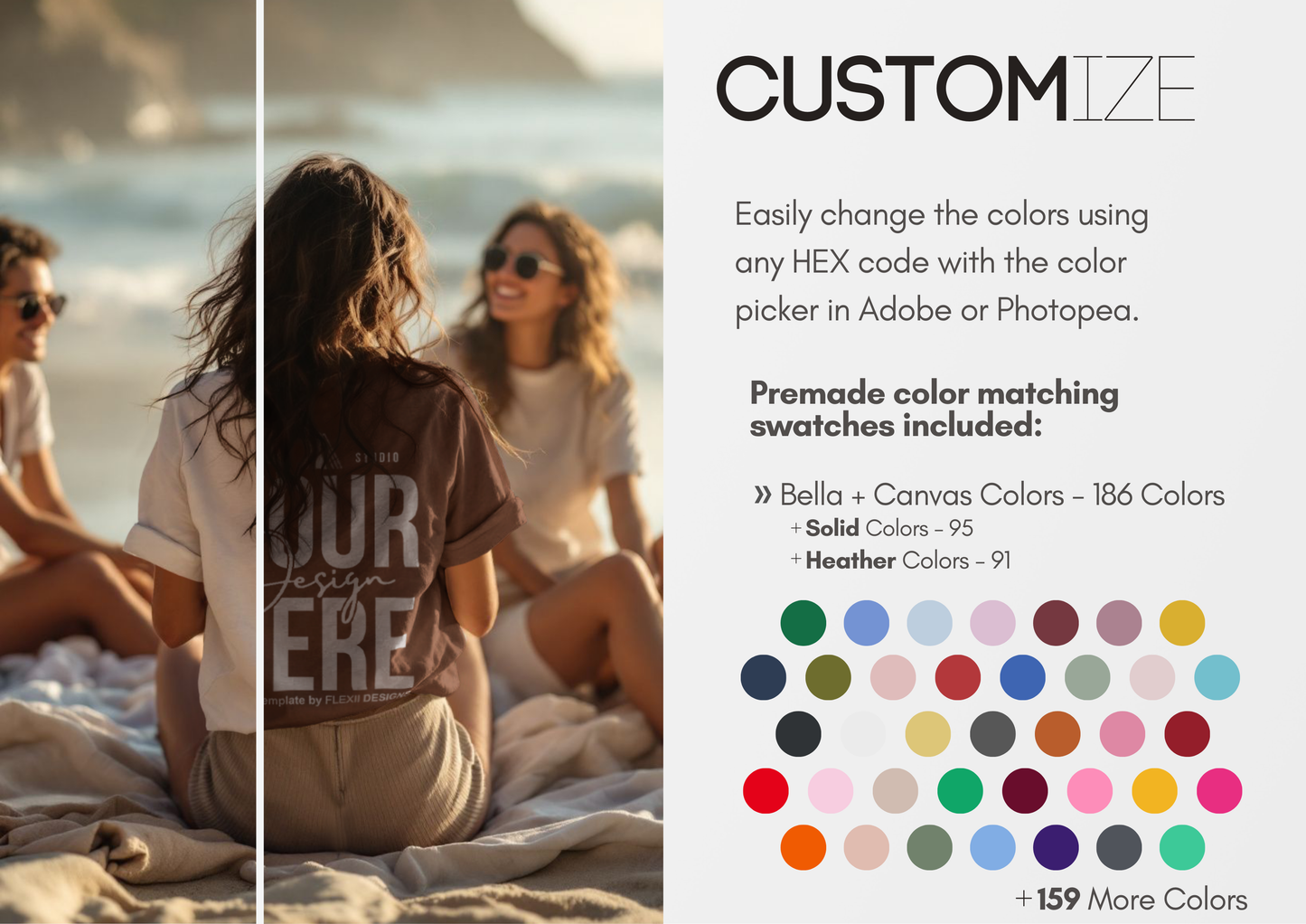 Cuffed T-shirt Mockup | Back View Mockup Template | PSD for Shopify Sellers
