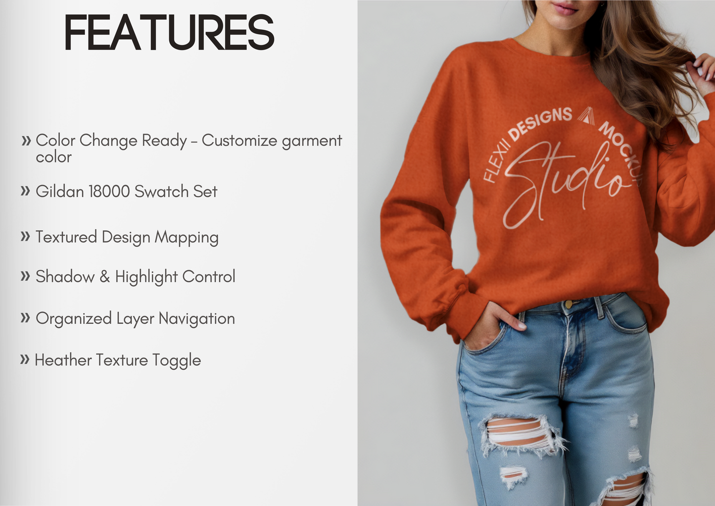 Pullover Crewneck Mockup | Sweater PSD Template for Etsy, Pinterest, & Boutiques