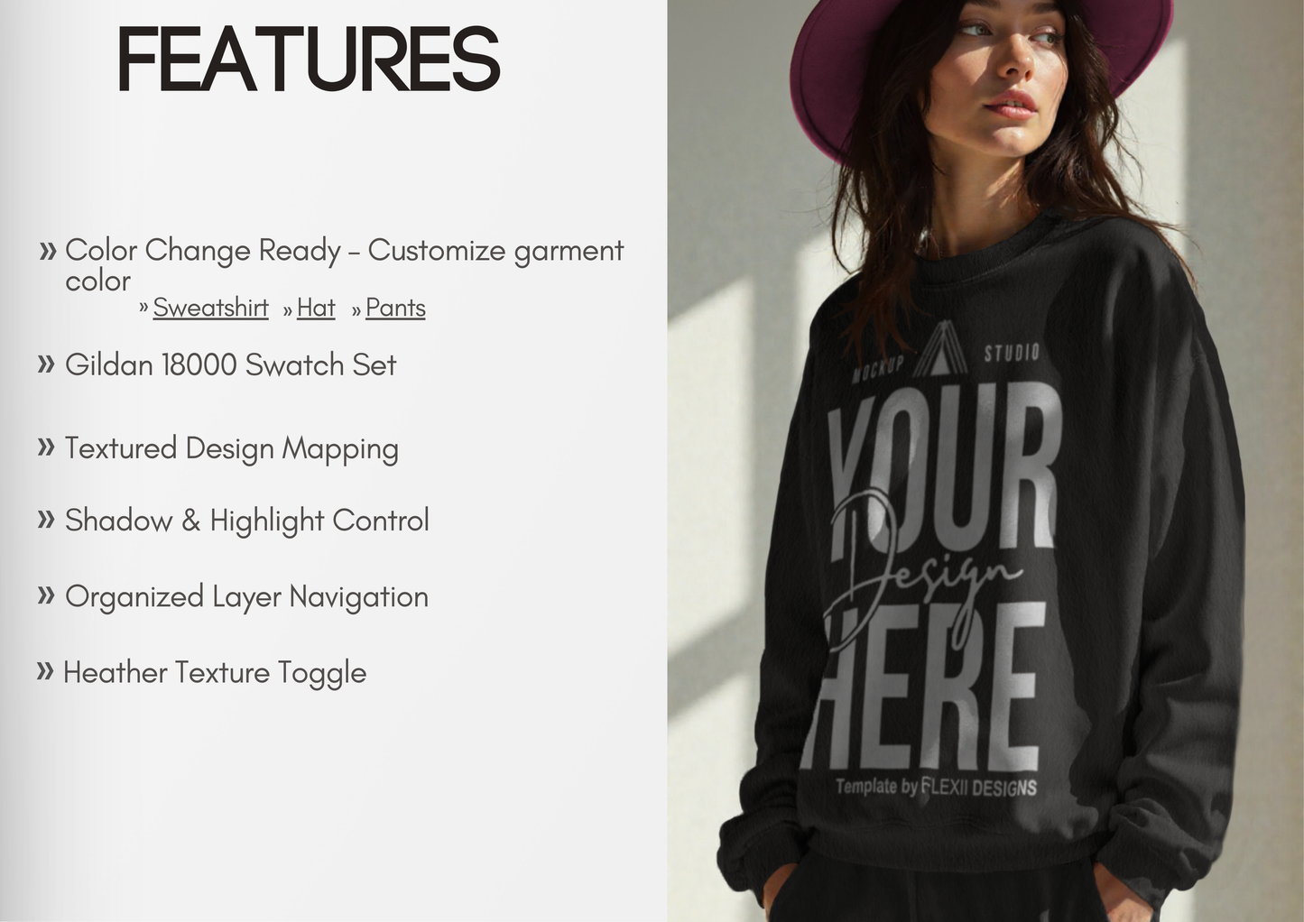 Crewneck Mockup | Boho Pullover PSD Template | Pinterest Mockup