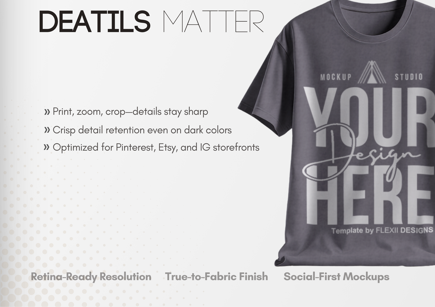 Floating T-shirt Mockup | Masculine Fit Tee | Storefront PSD Template