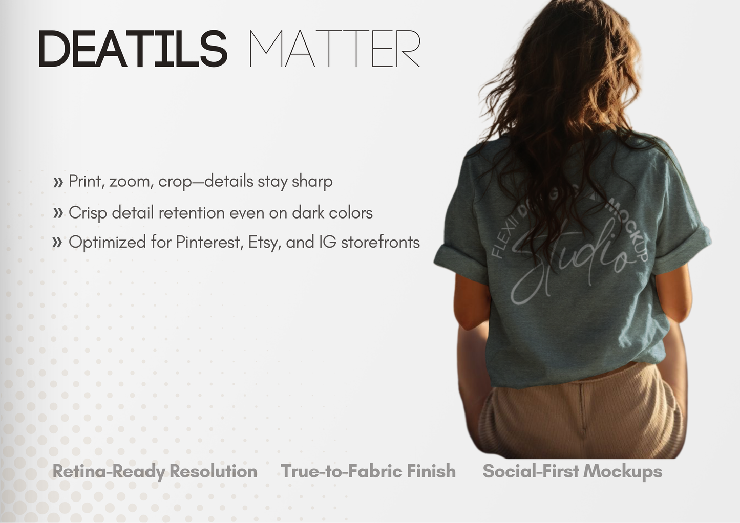 Cuffed T-shirt Mockup | Back View Mockup Template | PSD for Shopify Sellers