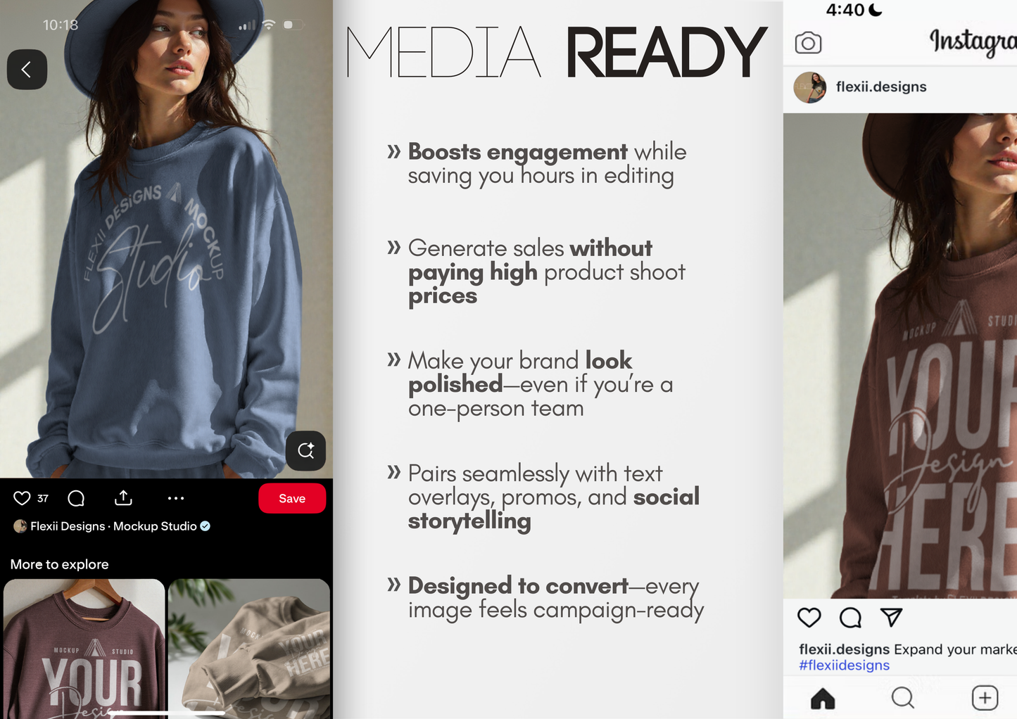 Crewneck Mockup | Boho Pullover PSD Template | Pinterest Mockup
