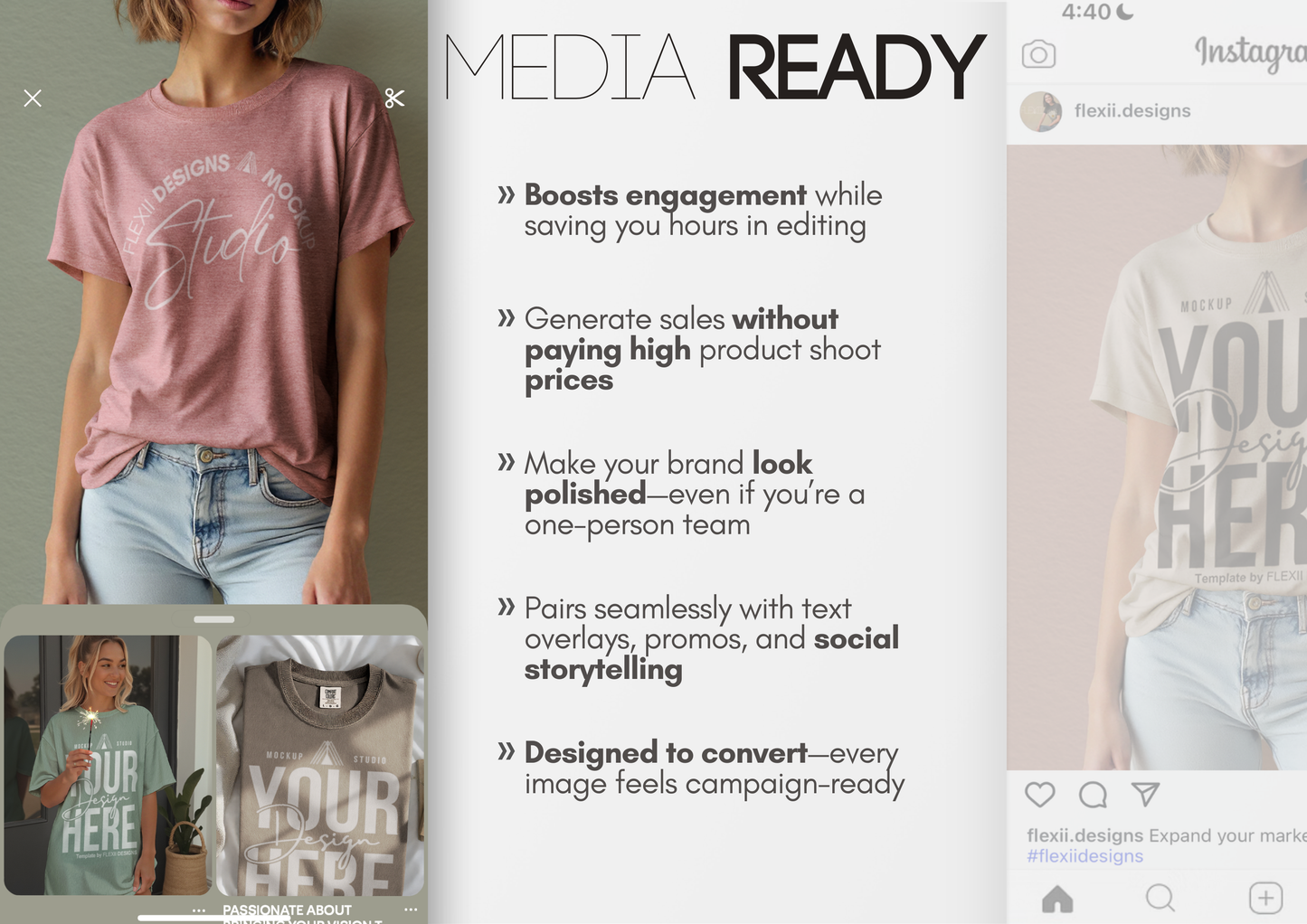Classic T-Shirt Mockup on Model | PSD Template for Etsy & Boutique Brands
