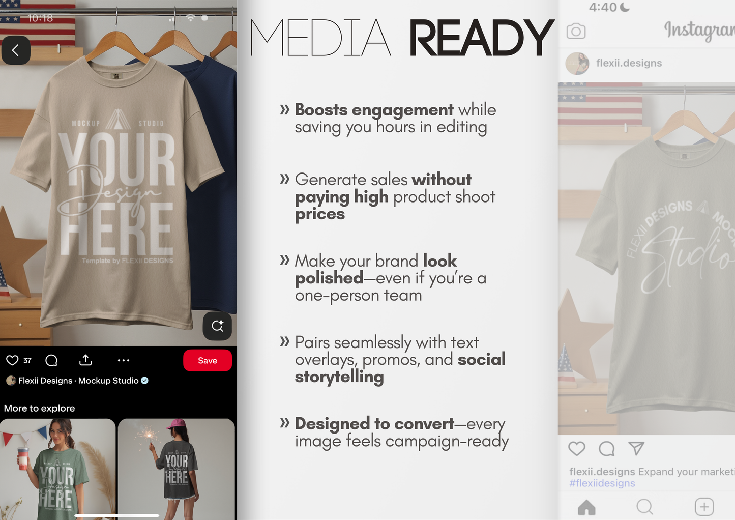 Hanging T-Shirt Mockup | Comfort Colors 1717 | PSD Template