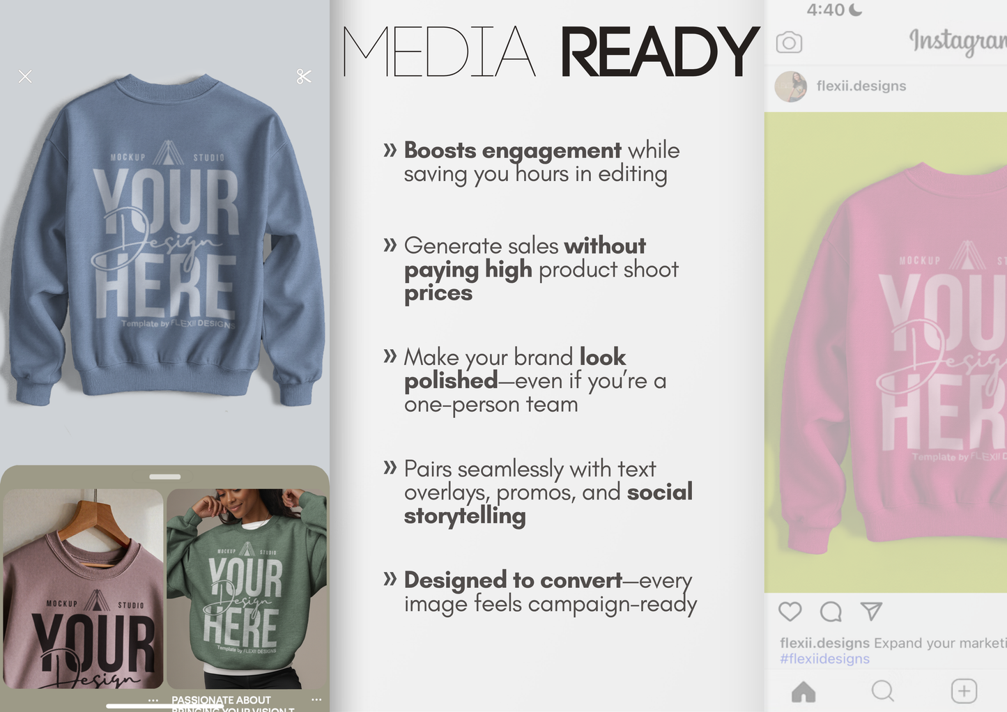 Gildan 18000 Mockup | Back View Flatlay Sweatshirt | PSD for Etsy, POD & Shopify