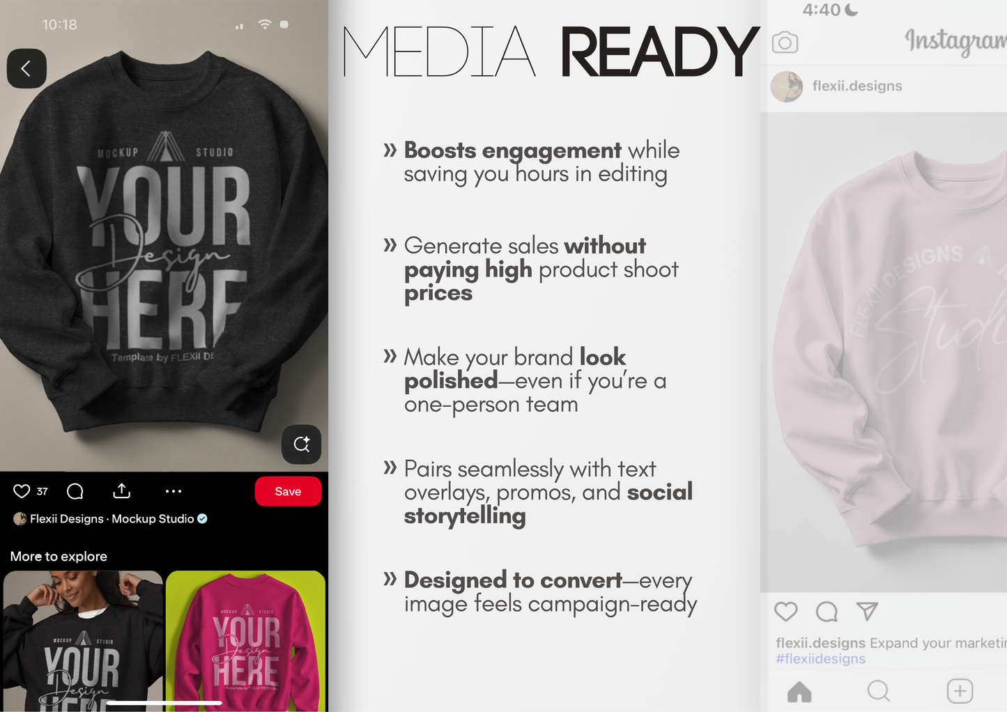 Gildan 18000 Sweatshirt Mockup | Front Flatlay PSD for Etsy, POD & Shopify