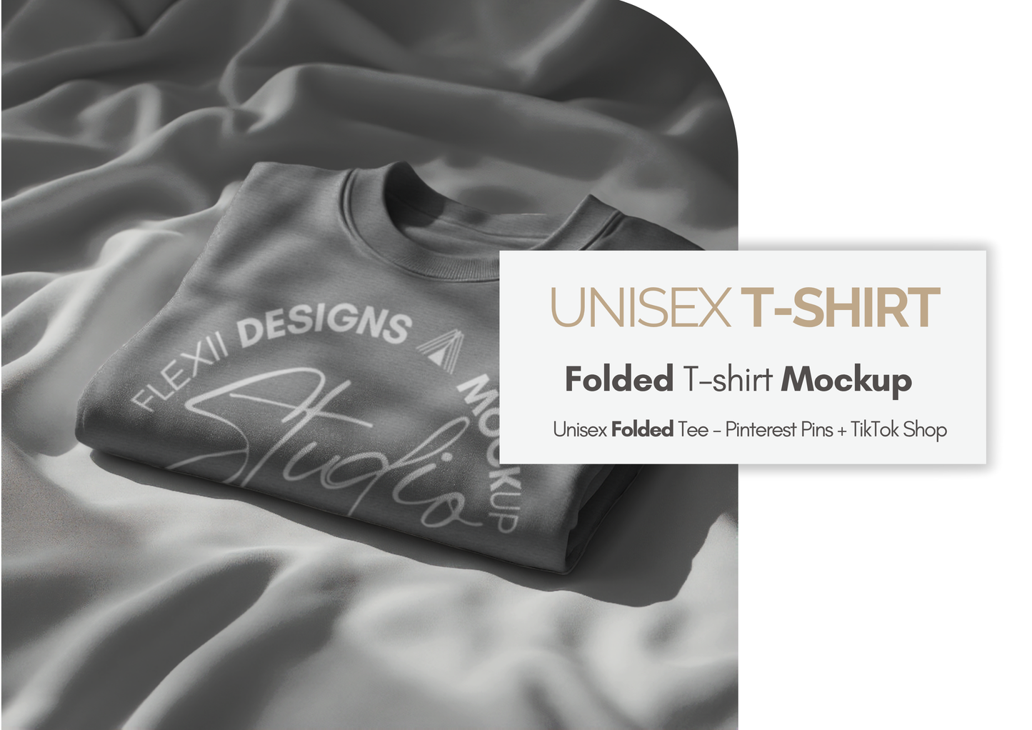Folded T-Shirt Mockup | Flatlay PSD Template for Boutique Brands