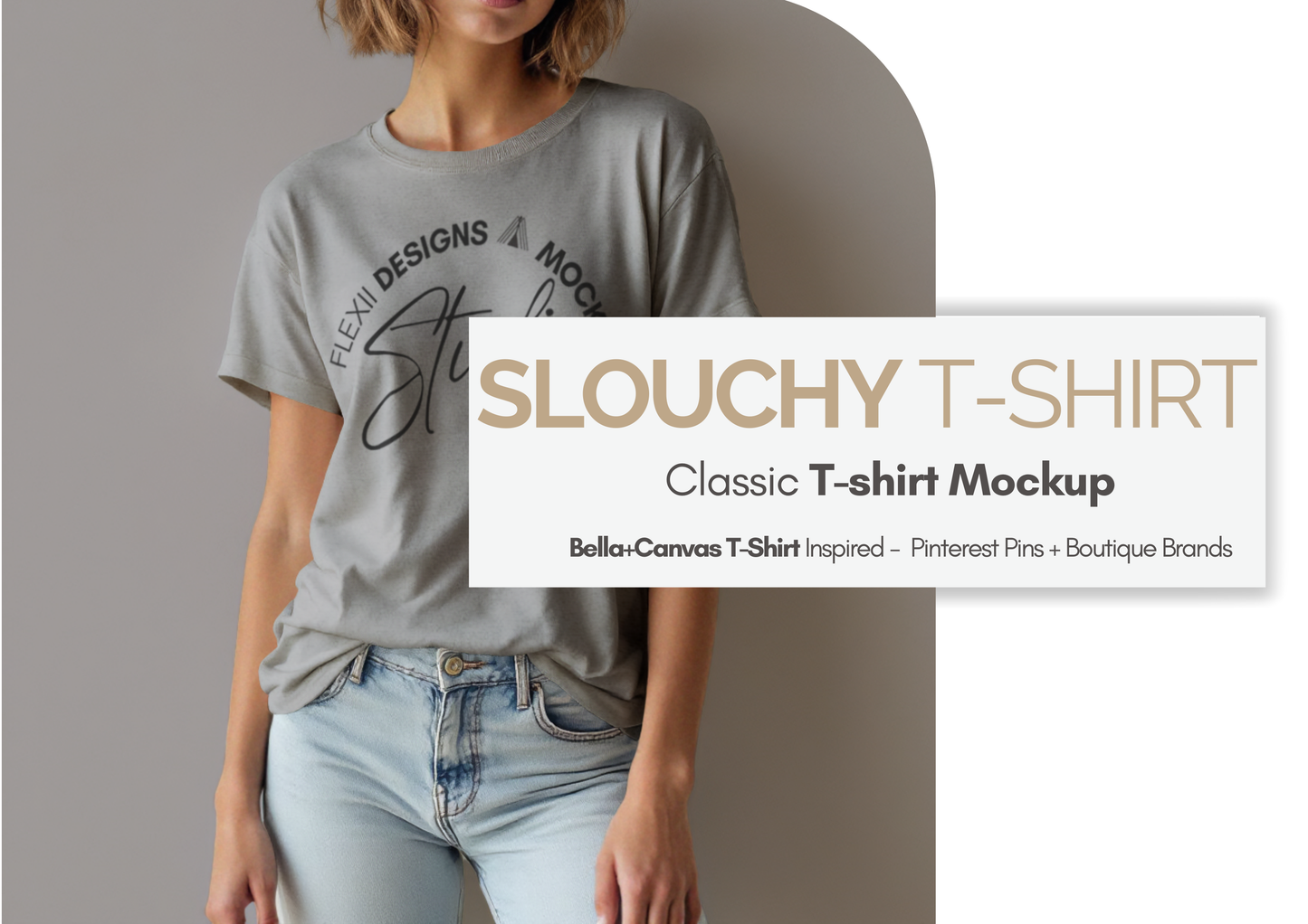 Classic T-Shirt Mockup on Model | PSD Template for Etsy & Boutique Brands