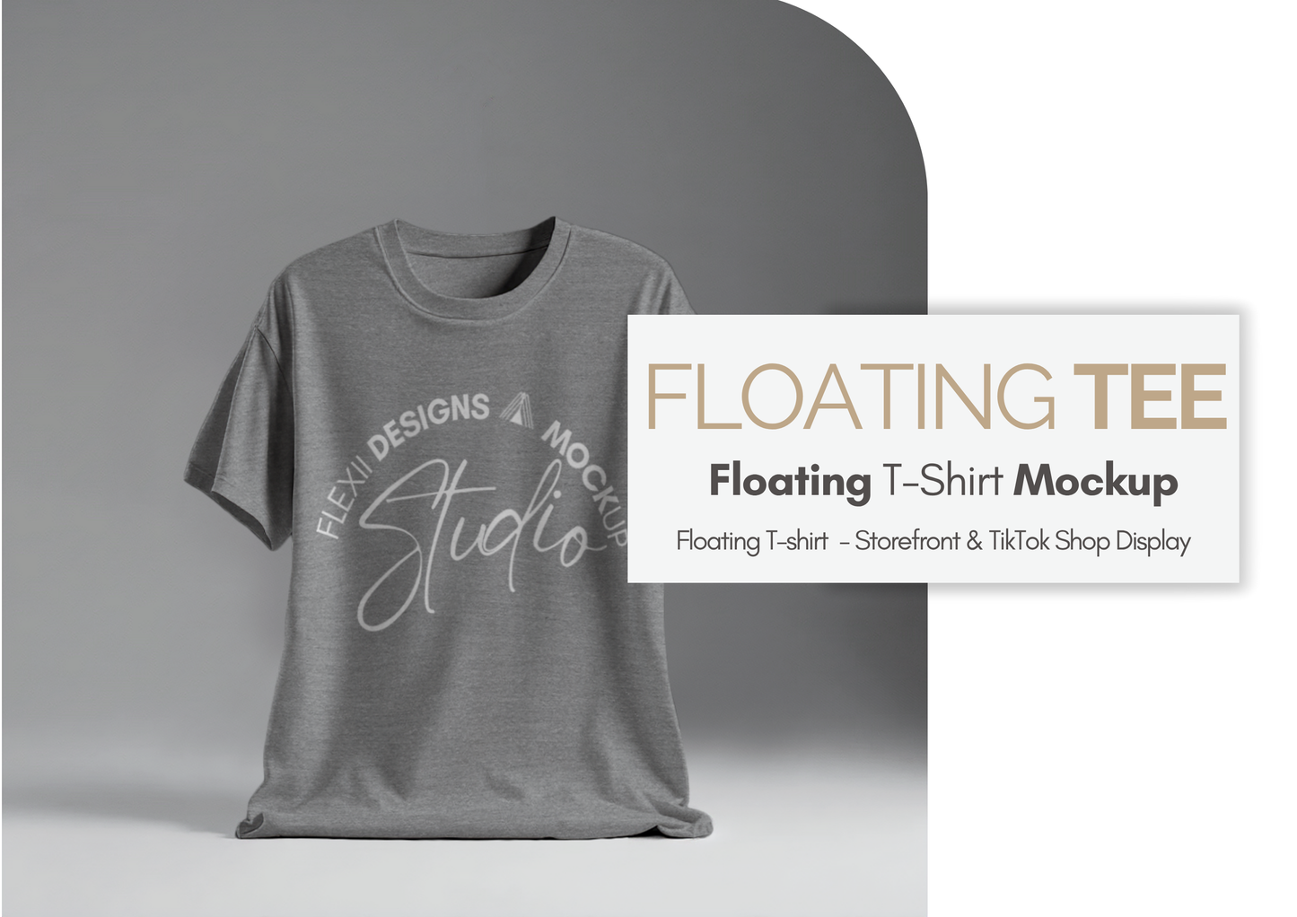 Floating T-shirt Mockup | Feminine Fit Tee | Storefront PSD Template