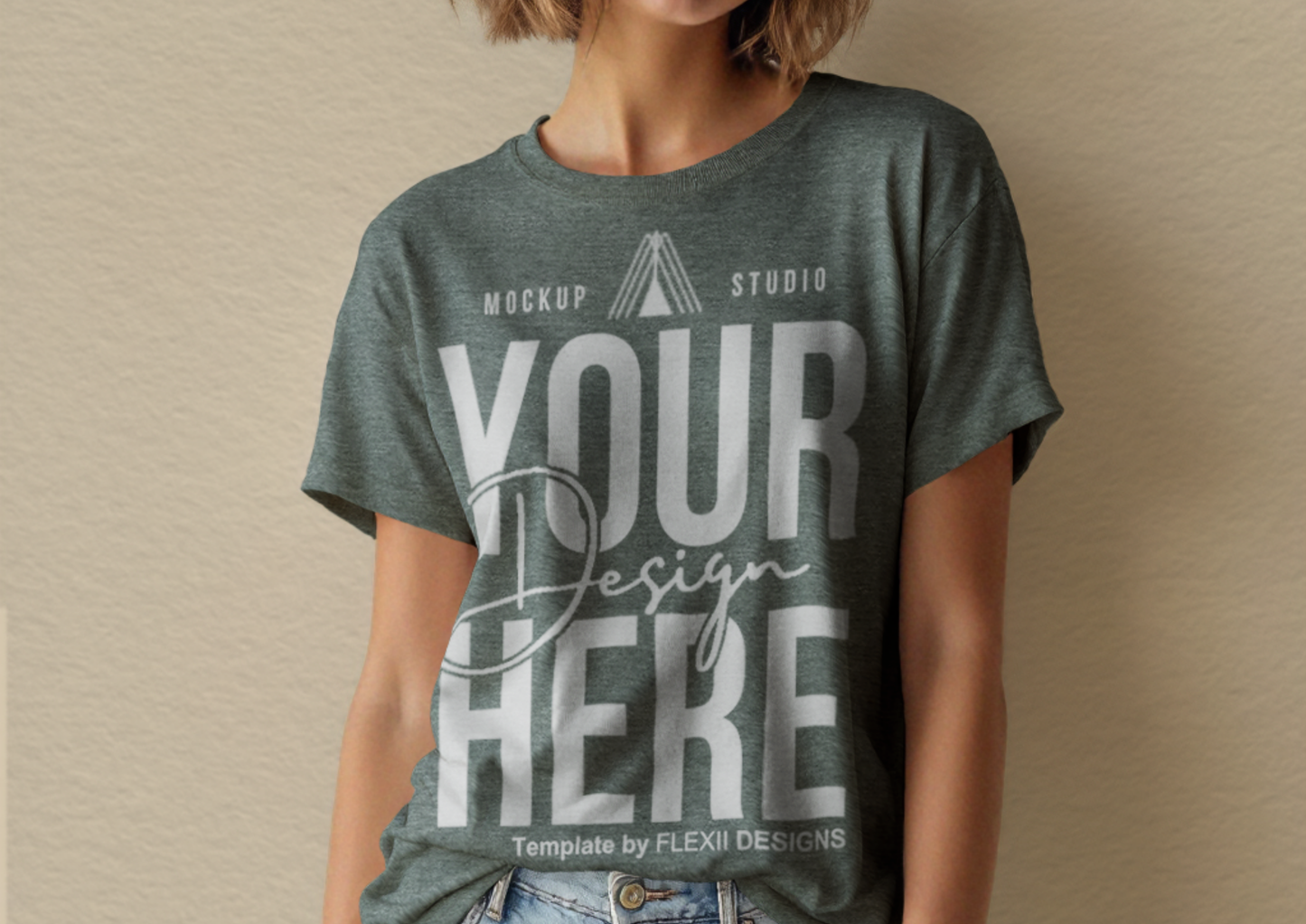 Classic T-Shirt Mockup on Model | PSD Template for Etsy & Boutique Brands