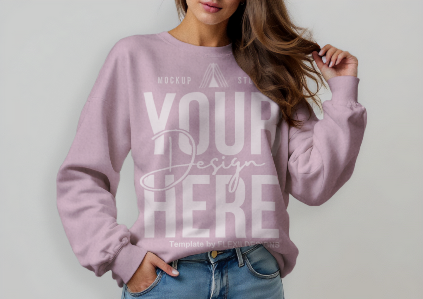 Pullover Crewneck Mockup | Sweater PSD Template for Etsy, Pinterest, & Boutiques