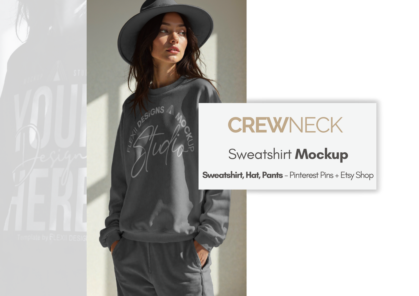 Crewneck Mockup | Boho Pullover PSD Template | Pinterest Mockup