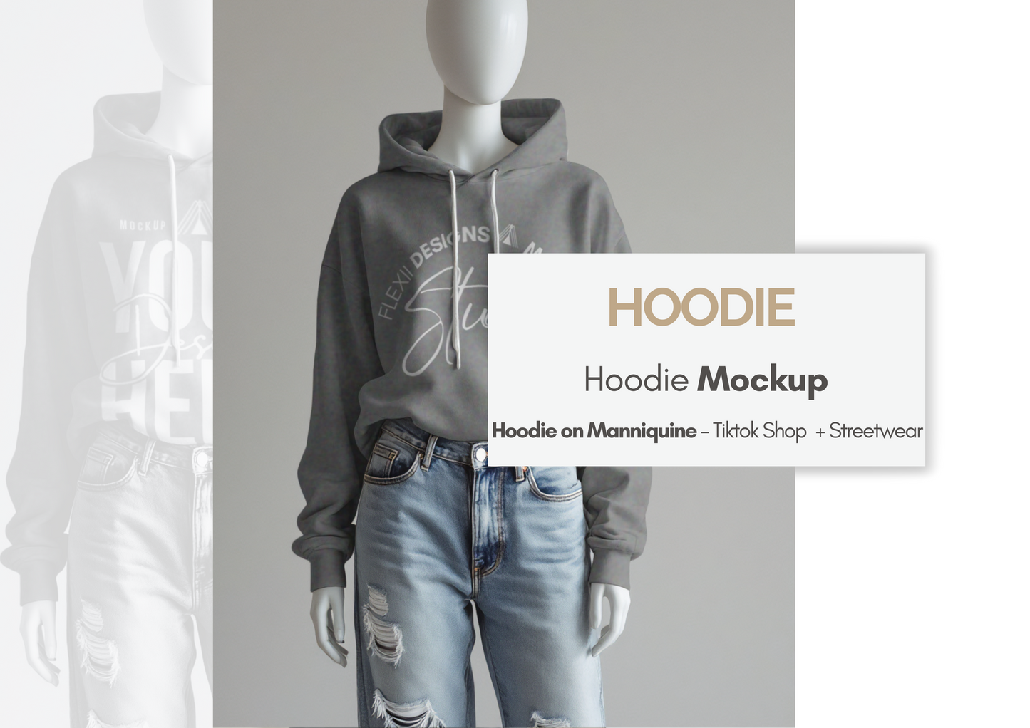 Hoodie Mockup on Mannequin | Storefront PSD Template for Boutique Brands