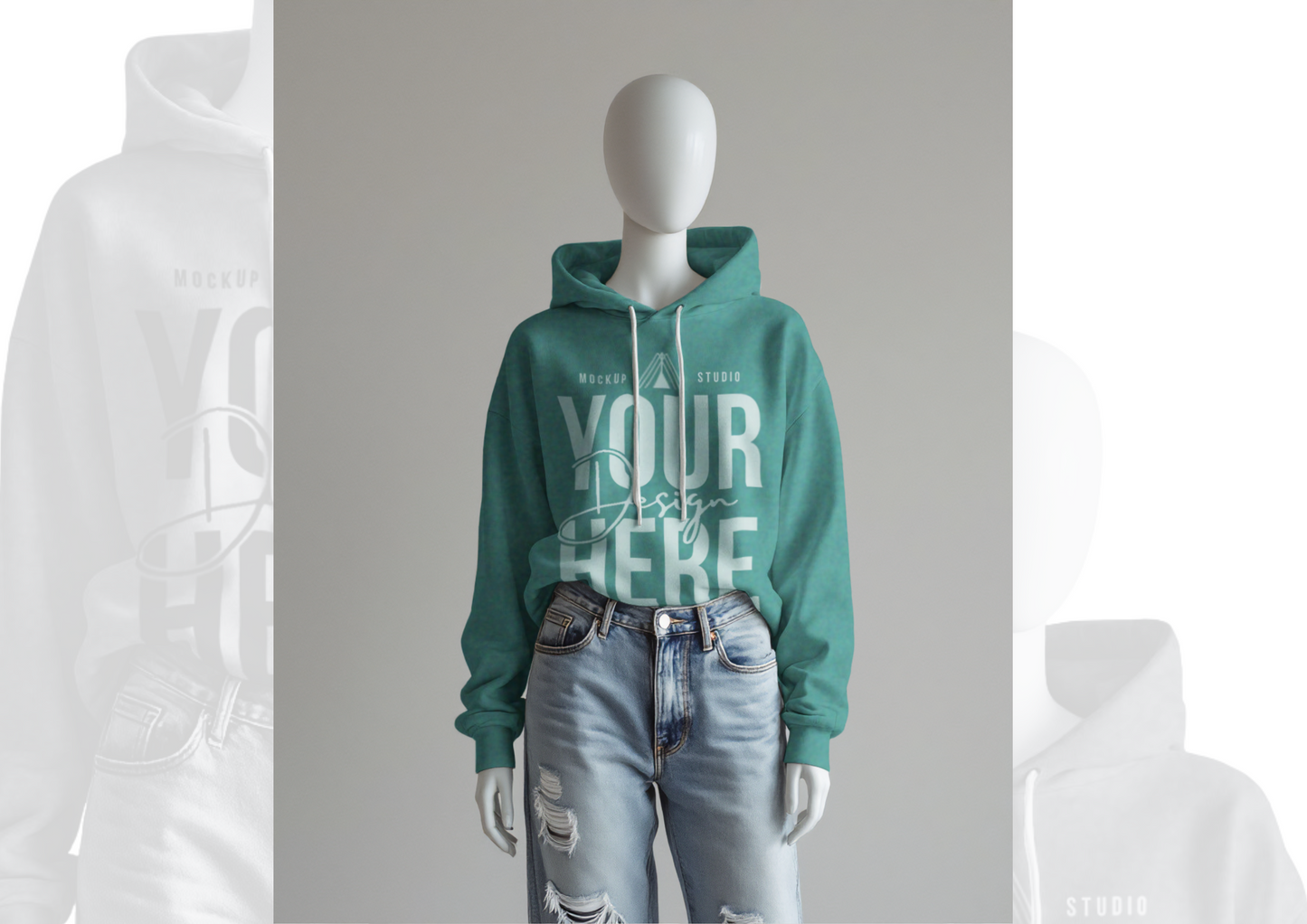 Hoodie Mockup on Mannequin | Storefront PSD Template for Boutique Brands