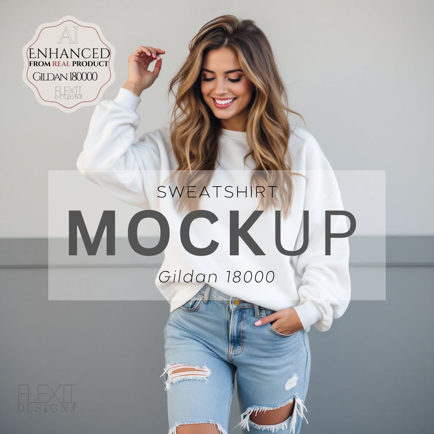 Pullover Sweatshirt Mockup ·M12·