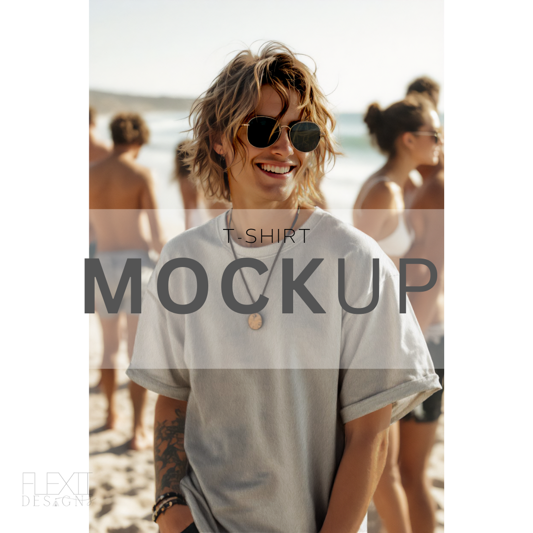 Cuffed Tee Mockup ·M1·