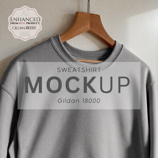 Gildan Sweatshirt Mockup CloseUp V.8