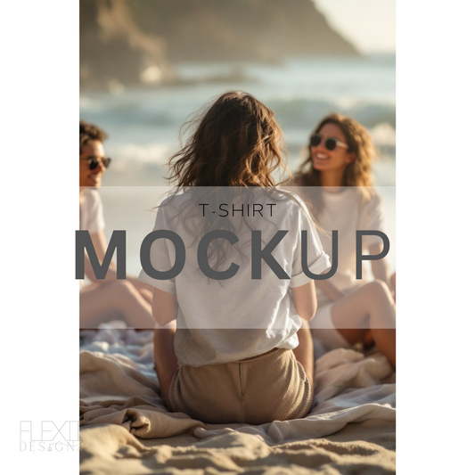 Back Cuffed Tee Mockup M4