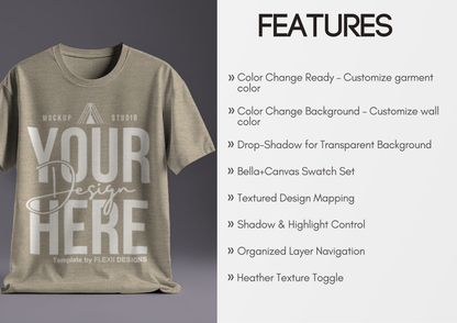 Floating T-shirt Mockup | Masculine Fit Tee | Storefront PSD Template