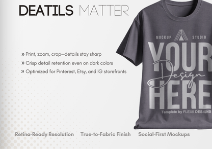 Floating T-shirt Mockup | Masculine Fit Tee | Storefront PSD Template