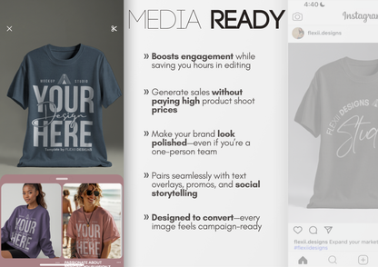 Floating T-shirt Mockup | Feminine Fit Tee | Storefront PSD Template