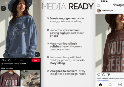 Crewneck Mockup | Boho Pullover PSD Template | Pinterest Mockup
