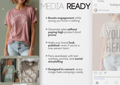 Classic T-Shirt Mockup on Model | PSD Template for Etsy & Boutique Brands