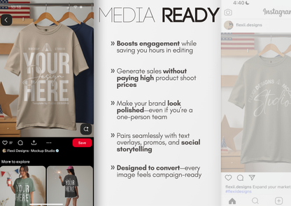 Hanging T-Shirt Mockup | Comfort Colors 1717 | PSD Template