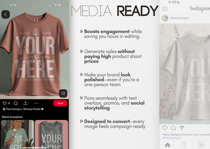 Comfort Colors 1717 Floating T-Shirt Mockup | PSD Template for POD, Etsy, Shopify, Pinterest