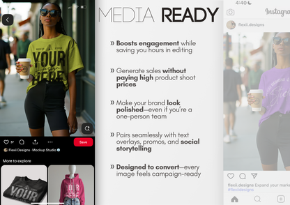 Oversized Slouchy T-Shirt Mockup | Female Model Street Style