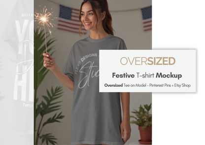 American Summer Tee Mockup | PSD for Etsy, Shopify & Pinterest