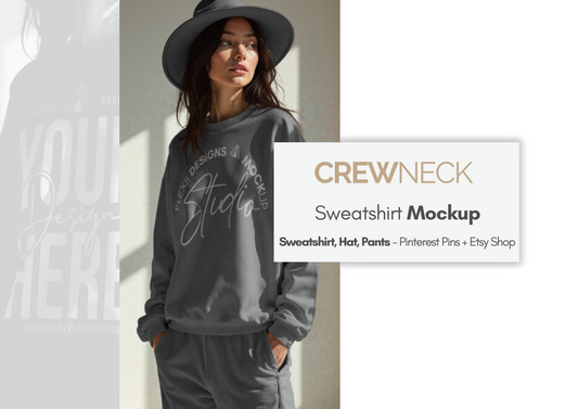 Crewneck Mockup | Boho Pullover PSD Template | Pinterest Mockup
