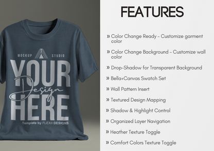Floating T-shirt Mockup | Feminine Fit Tee | Storefront PSD Template